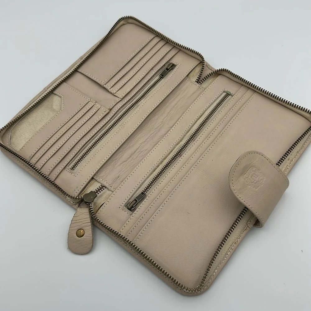 Bali ELF Handcrafted Leather Boho Wallet Clutch Stone